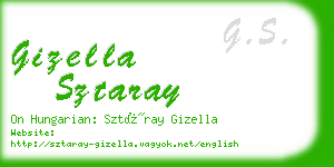 gizella sztaray business card